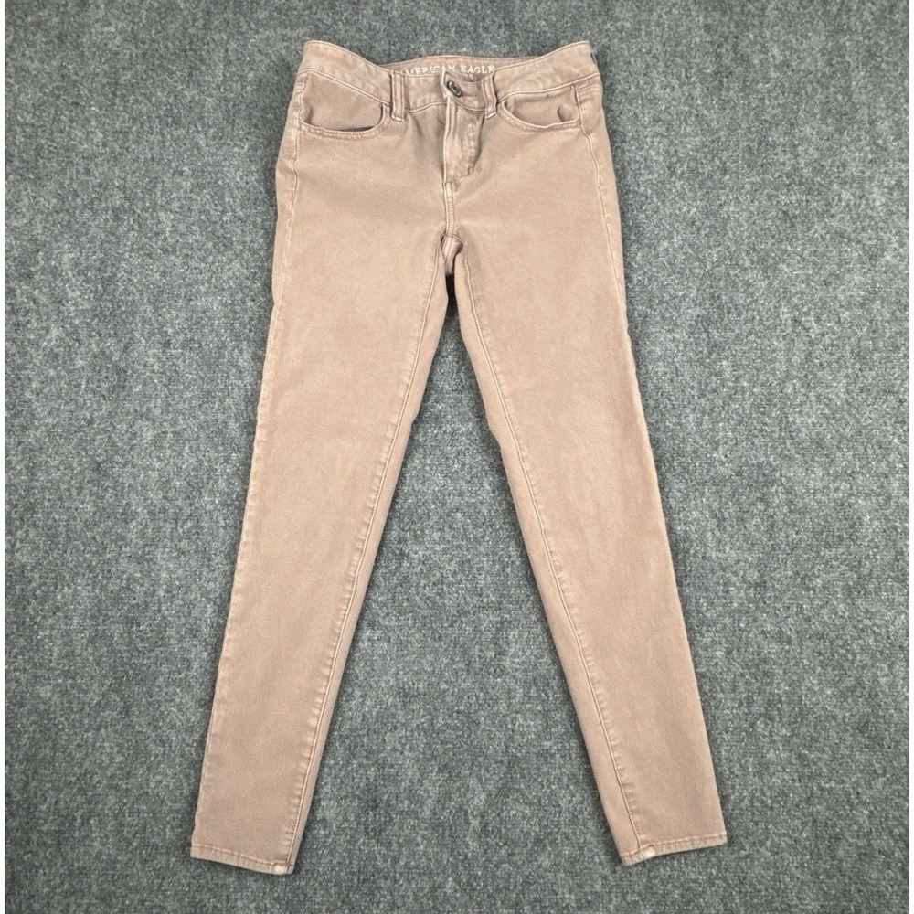 American Eagle 360 Jeggings Women's Size 4 Super Stretch Mauve Rose Sateen